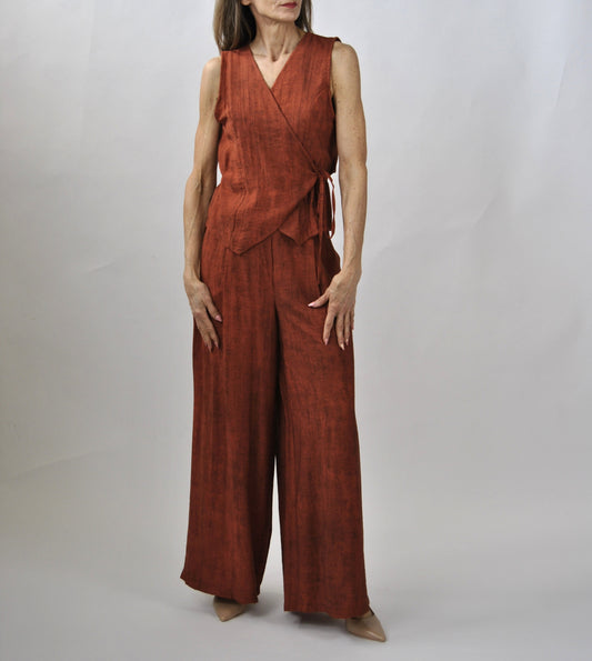 completo pantalone e top ad incrocio