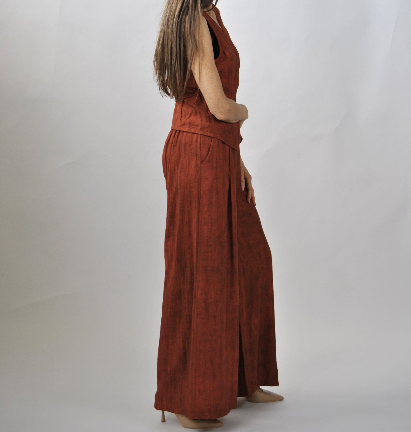 completo pantalone e top ad incrocio