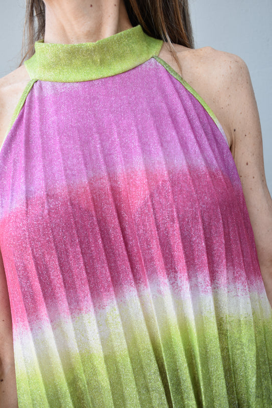 abito plisse glitter